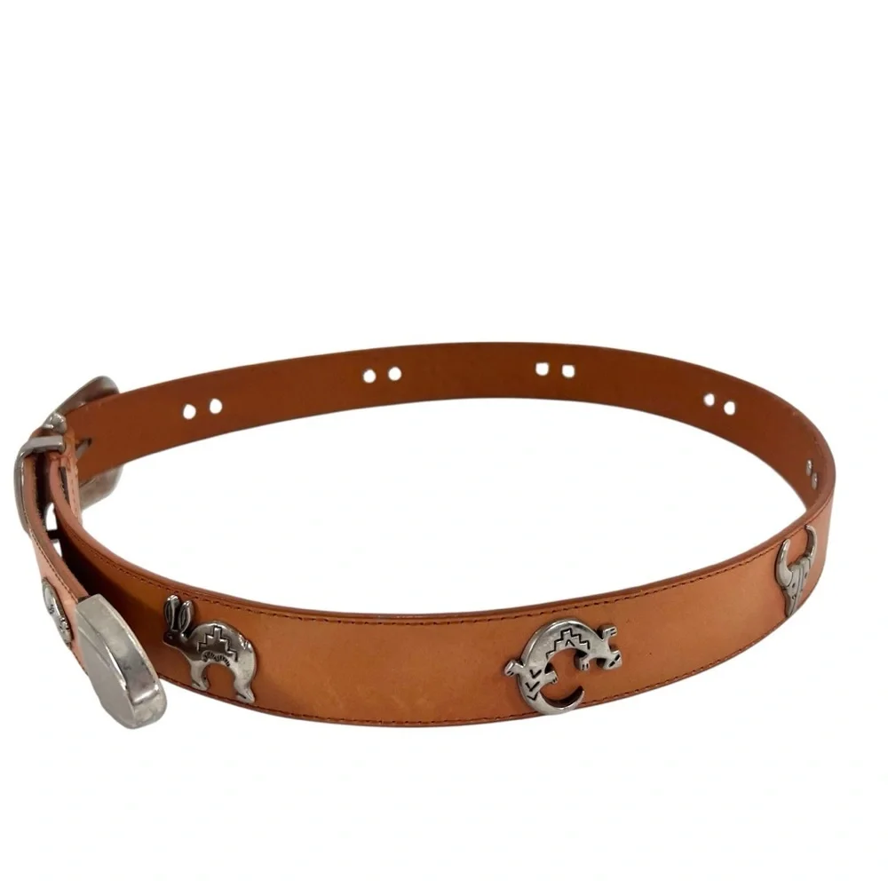 Sunbelt Belt Southwestern Embellished Animal Studded Light Brown Belt